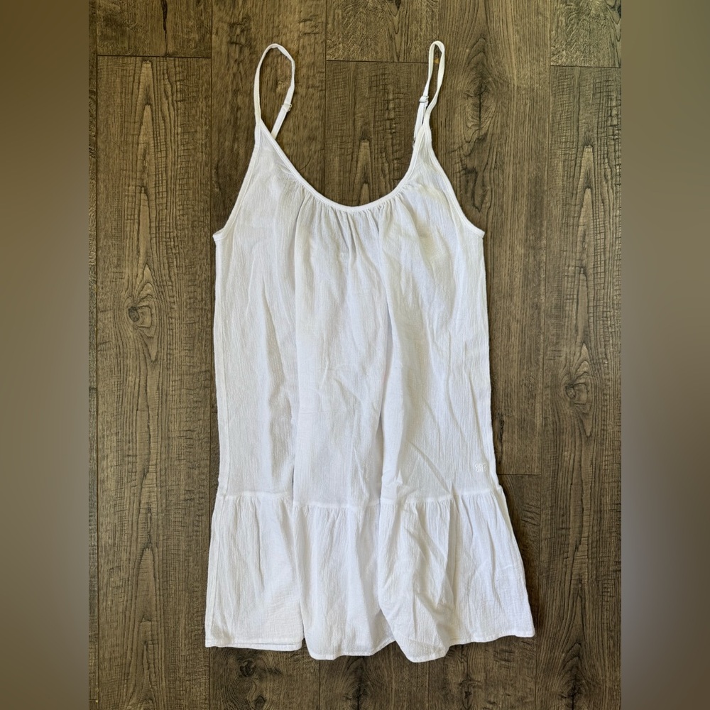 Albion Fit Crisp White Cotton Sun Dress- Size Small - Picture 2 of 5